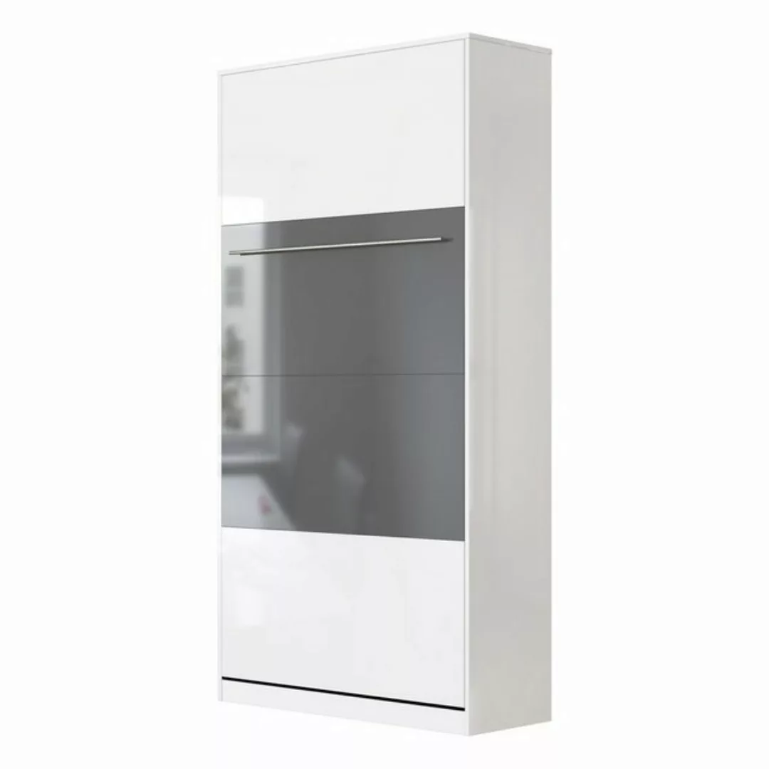 SMARTBett Schrankbett SMARTBett Standard 90x200 Vertikal/Hoch Komfort Latte günstig online kaufen