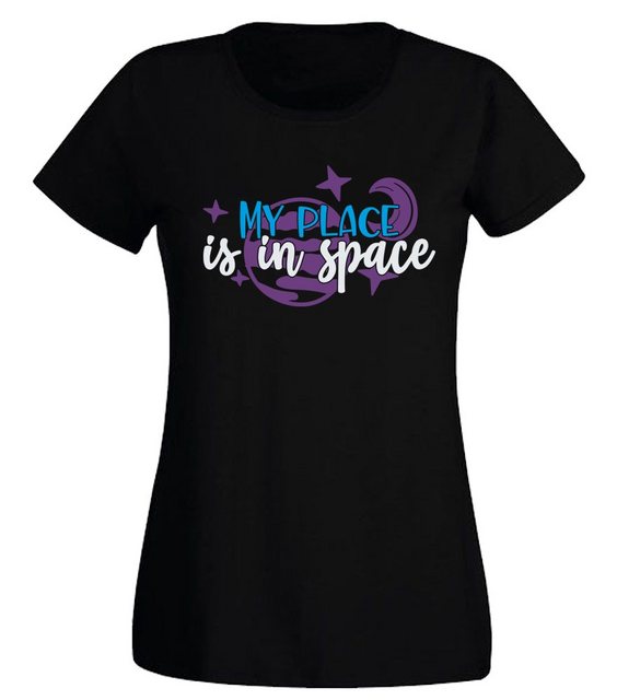 G-graphics T-Shirt Damen T-Shirt - My place is in space Slim-fit-Shirt, mit günstig online kaufen