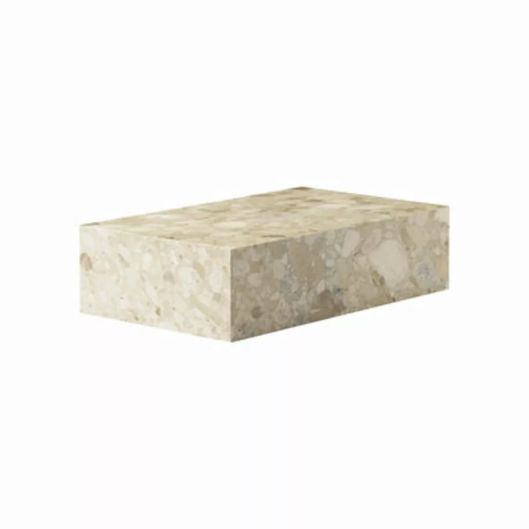 Menu - Plinth Low Beistelltisch - sand/Kunis Breccia/BxHxT 100x27x60cm günstig online kaufen