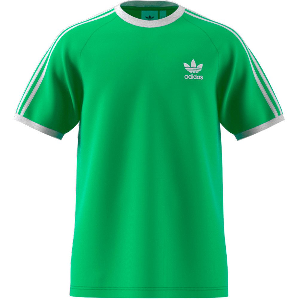 adidas Originals – adicolor – Grünes T-Shirt mit drei Streifen günstig online kaufen