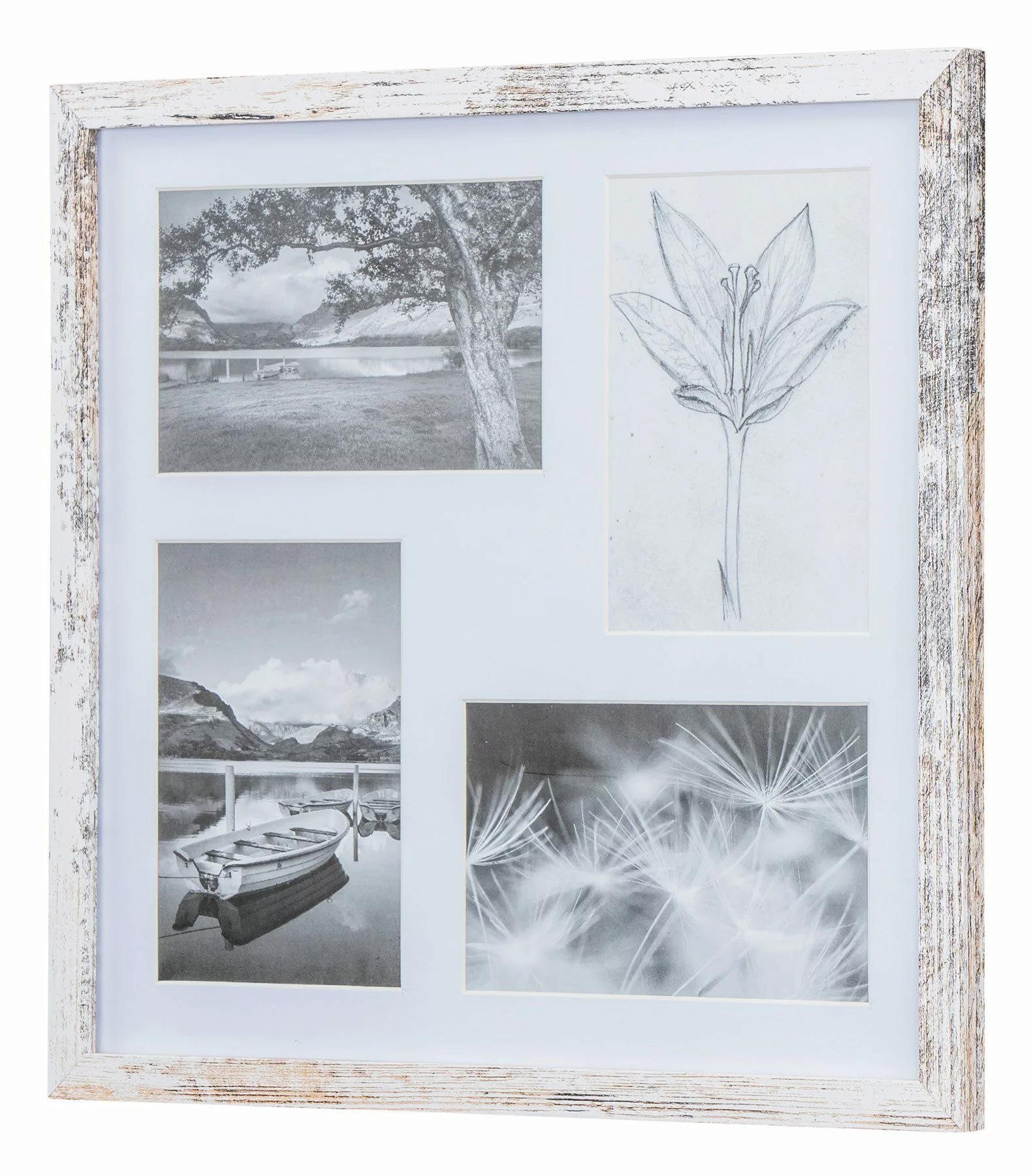 Levandeo® Bilderrahmen Collage, Bilderrahmen 4 Fotos günstig online kaufen