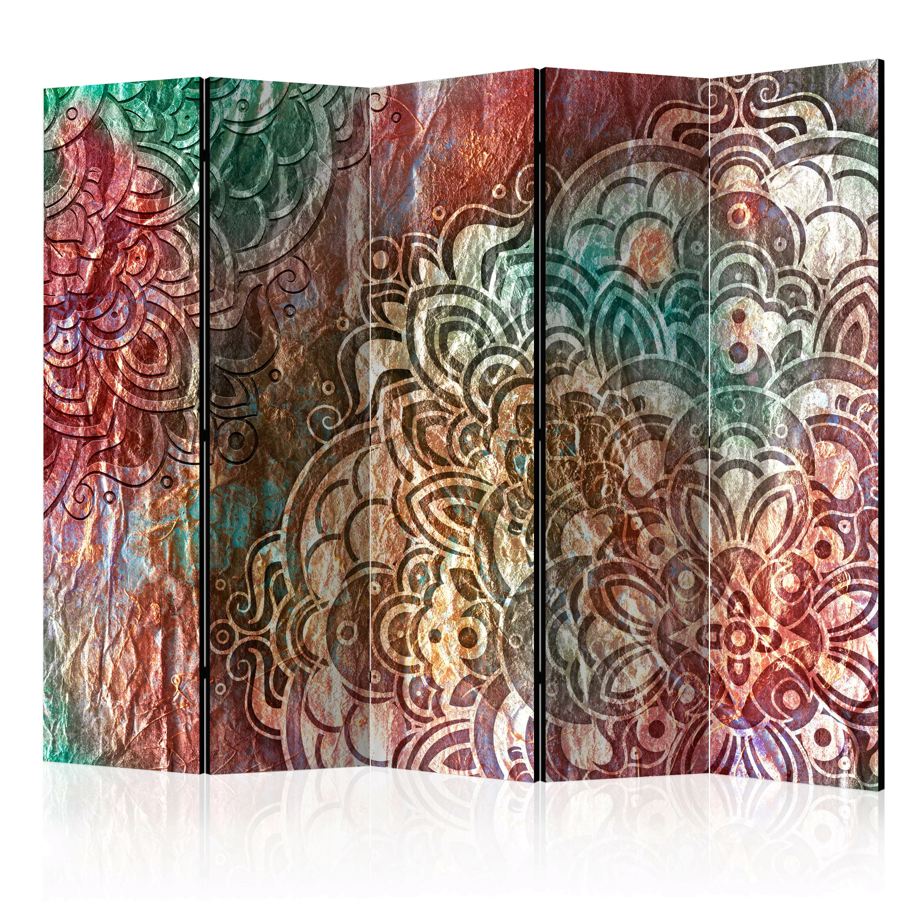 5-teiliges Paravent - Mandala: Copper Garden Ii [room Dividers] günstig online kaufen