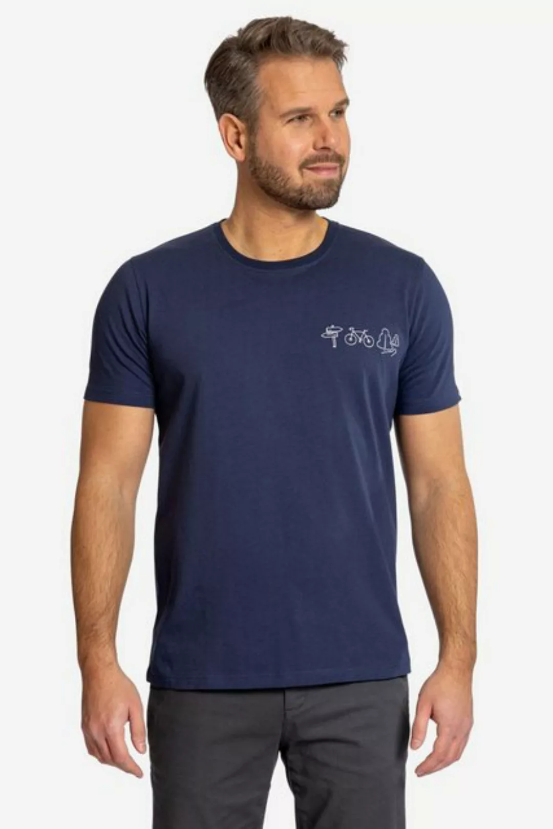 Elkline T-Shirt Radtour Herren T-Shirt GOTS (1-tlg) günstig online kaufen