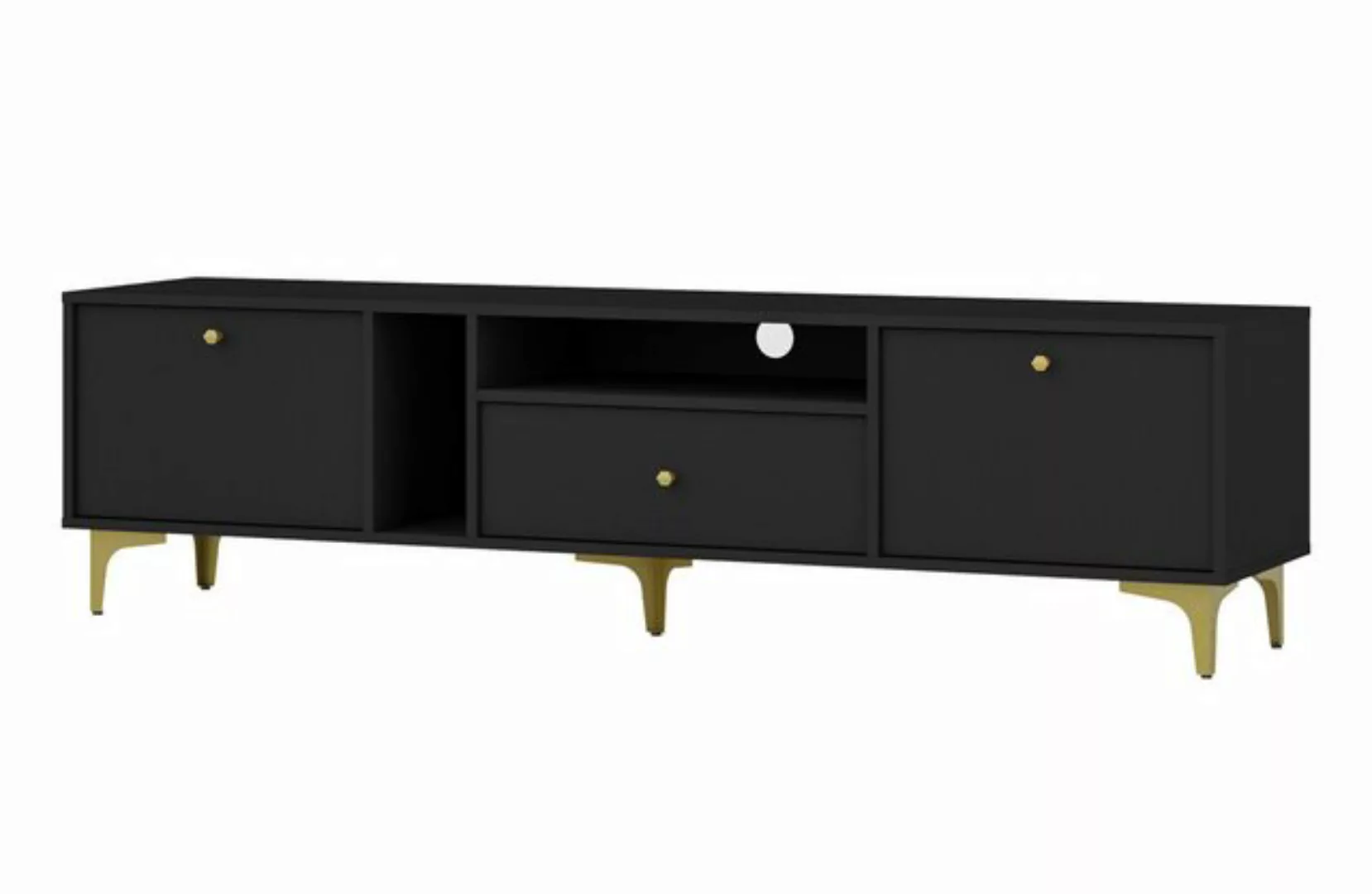 Furnix TV-Schrank Tonkin Kabinett Sideboard mit zwei Schränken und Schublad günstig online kaufen