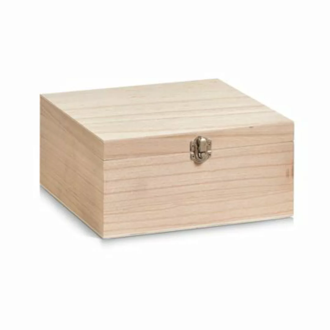 HTI-Living Aufbewahrungsbox, Holz mit Metallverschluss 23 x 23 x 11 cm natu günstig online kaufen