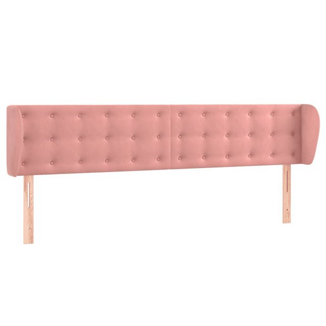 vidaXL Bett, Kopfteil mit Ohren Rosa 183x23x78/88 cm Samt günstig online kaufen