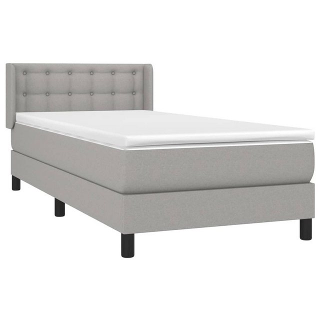 Vidaxl Boxspringbett Mit Matratze Hellgrau 80x200 Cm Stoff günstig online kaufen