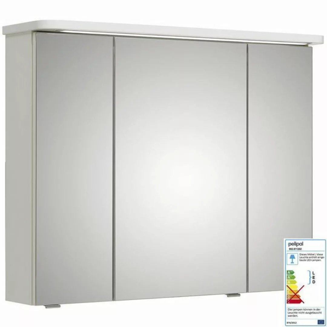 Lomadox Spiegelschrank FES-4005-66 weiß inkl. LED - 90-92/72,2/17-24cm günstig online kaufen