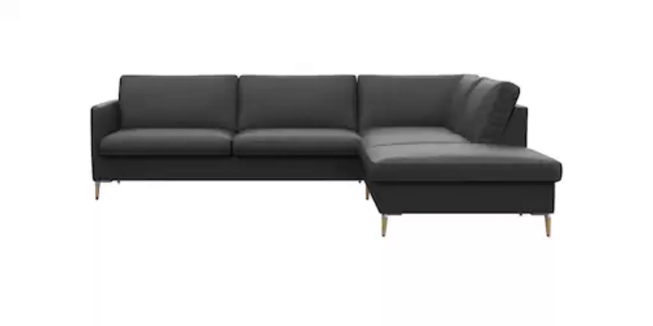 FLEXLUX Ecksofa »Fiore, L-Form«, schmale Armlehnen, Kaltschaum, Füße Alu+ E günstig online kaufen