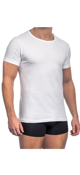 Unterhemd Herren Rundhals Ausschnitt 4er Pack - T-shirt Kurzarm Aus Baumwol günstig online kaufen