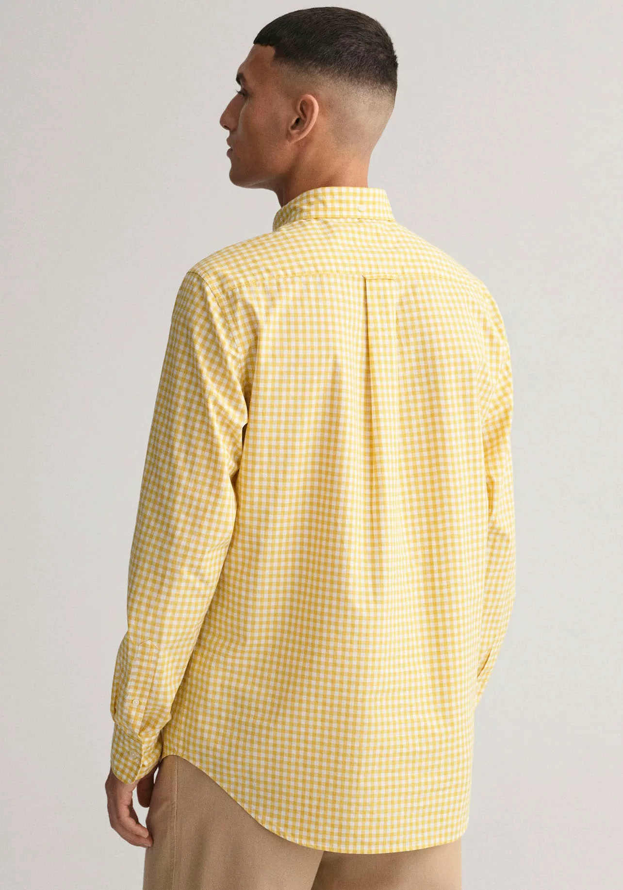 Gant Langarmhemd REG POPLIN GINGHAM SHIRT mit Logostickerei auf der Brust günstig online kaufen