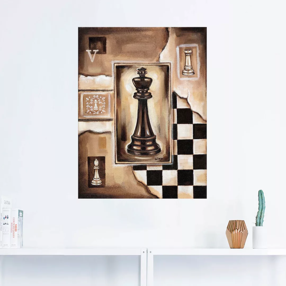 Artland Wandbild »Schach König«, Schach, (1 St.), als Poster, Wandaufkleber günstig online kaufen