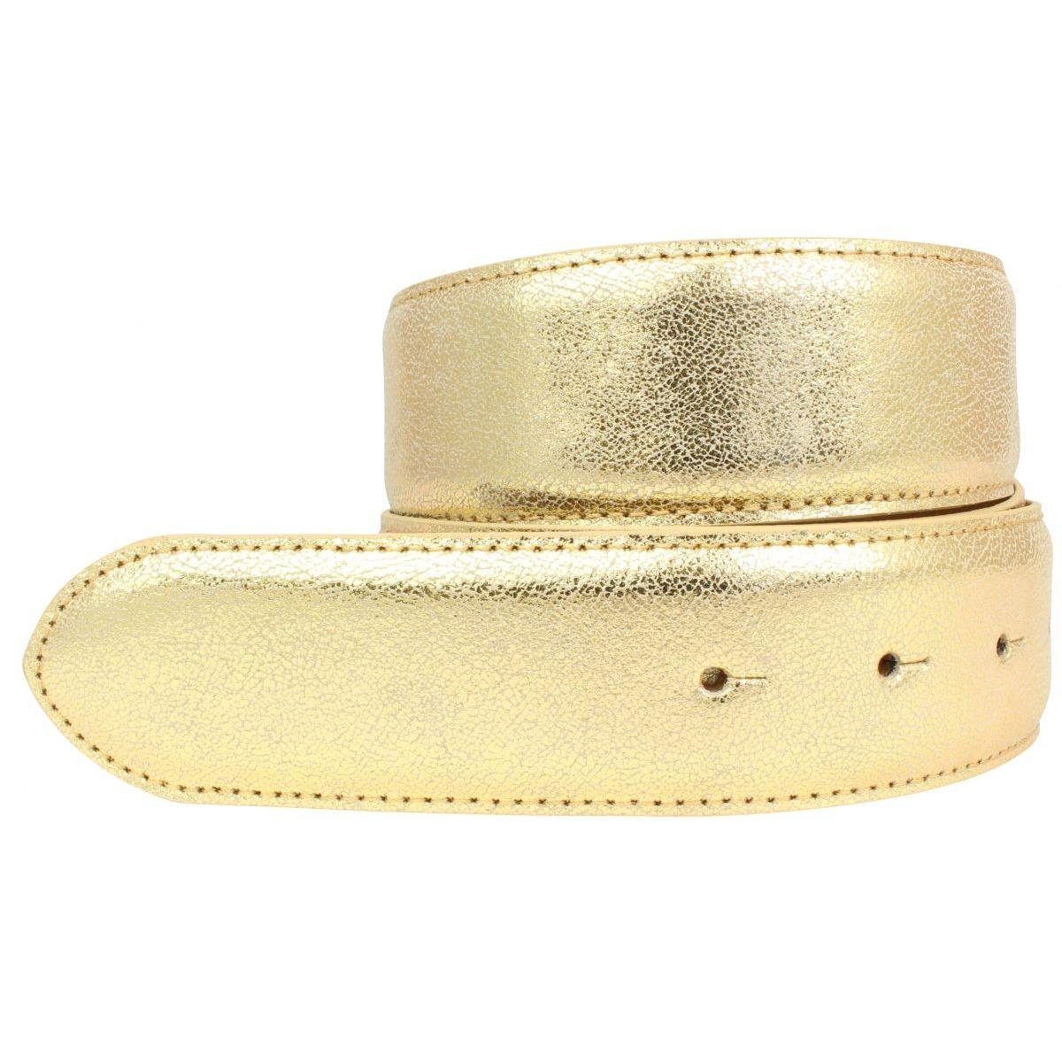 BELTINGER Ledergürtel Hochwertiger Wechselgürtel Metall-Optik ohne günstig online kaufen