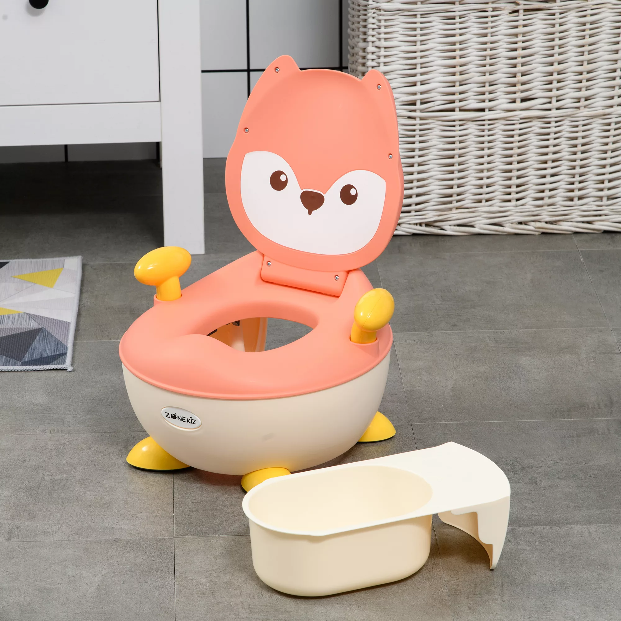 ZONEKIZ Kinder Töpfchen Kindertoilette im Fuchs-Design, Babytöpfchen mit Gr günstig online kaufen