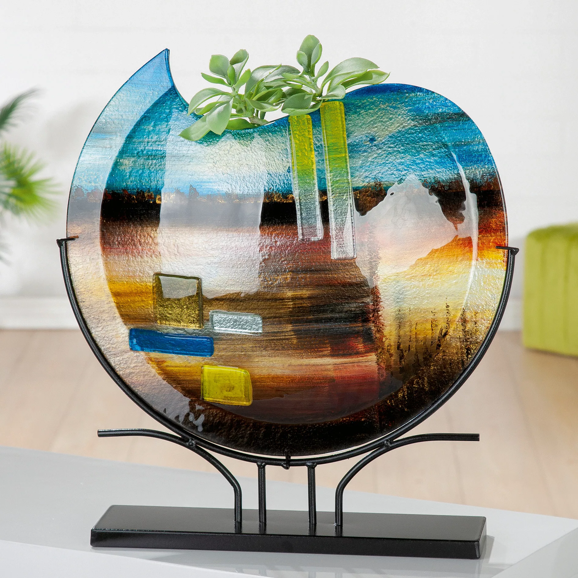 GILDE GLAS art Dekovase »Campo«, (1 St.), aus Glas, Höhe ca. 48 cm günstig online kaufen