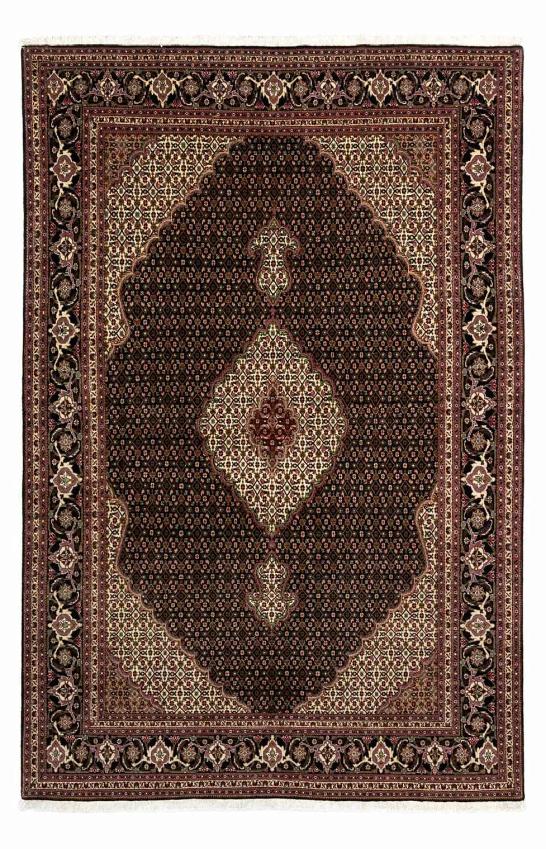 morgenland Wollteppich »Täbriz - 50 Raj Blumenmuster Beige 90 x 60 cm«, rec günstig online kaufen