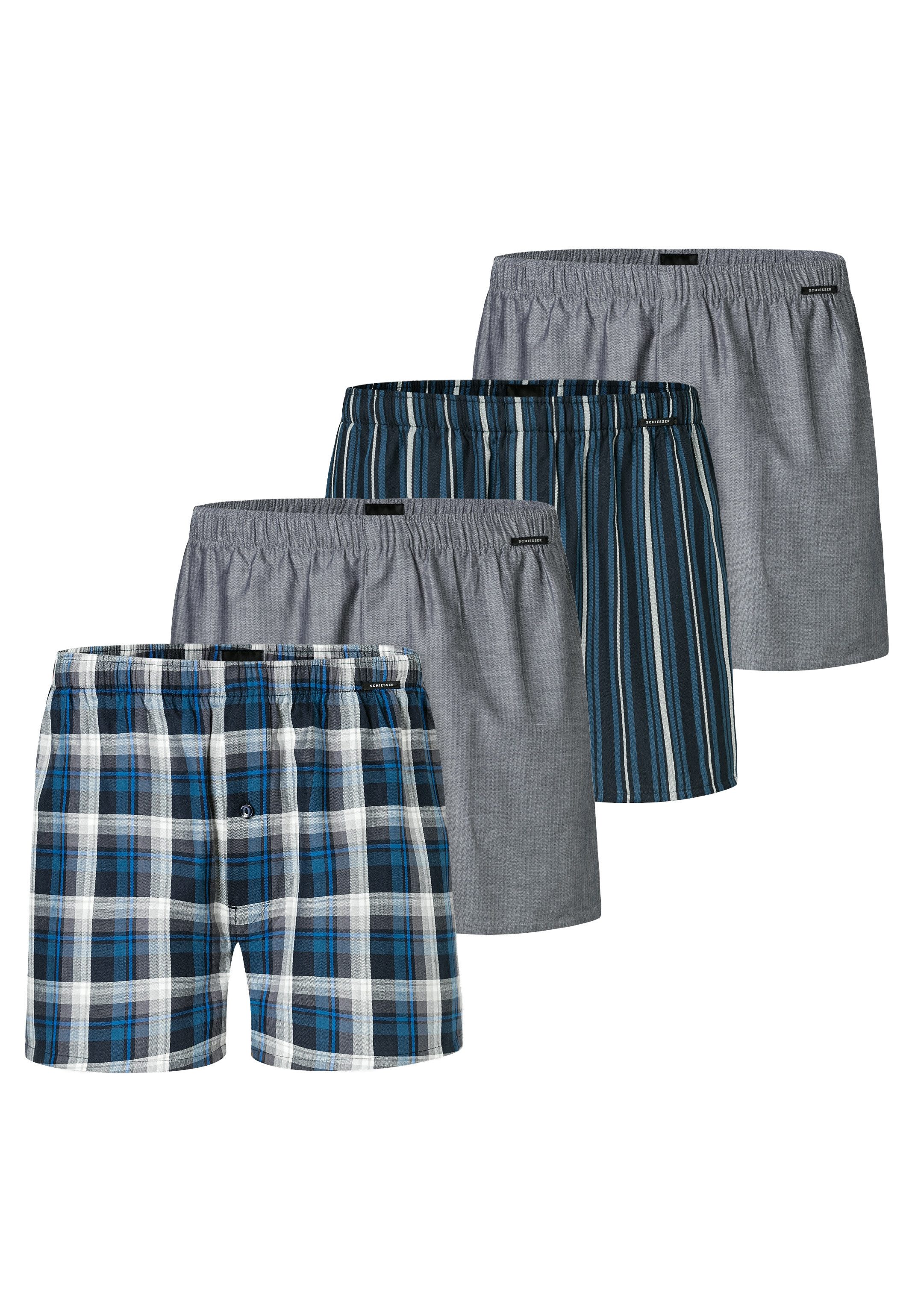 Schiesser Boxershorts 4er Pack Web (Spar-Set, günstig online kaufen