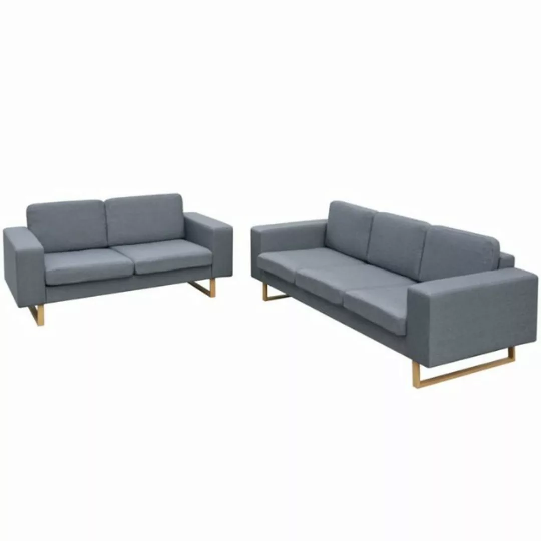 furnicato 3-Sitzer 2-Sitzer und Sofa Set Hellgrau günstig online kaufen