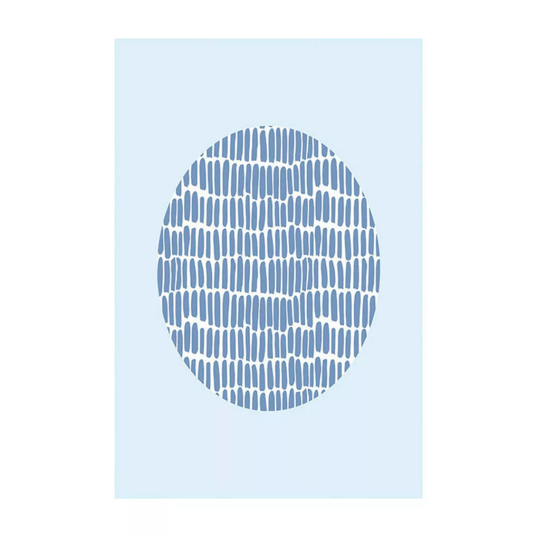 KOMAR Wandbild - Shelly Patterns Blue - Größe: 50 x 70 cm mehrfarbig Gr. on günstig online kaufen