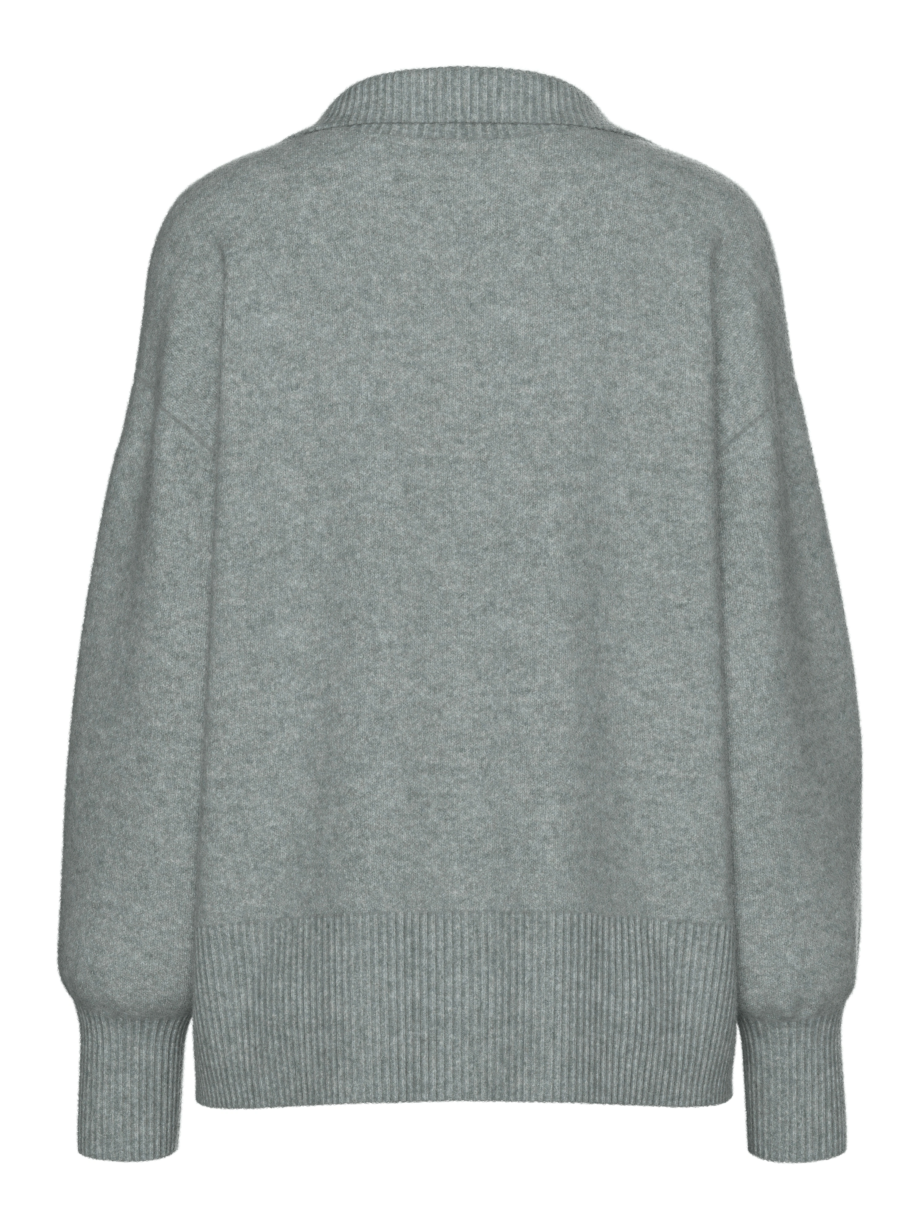pieces V-Ausschnitt-Pullover "PCMALOU LS POLO KNIT NOOS BC" günstig online kaufen