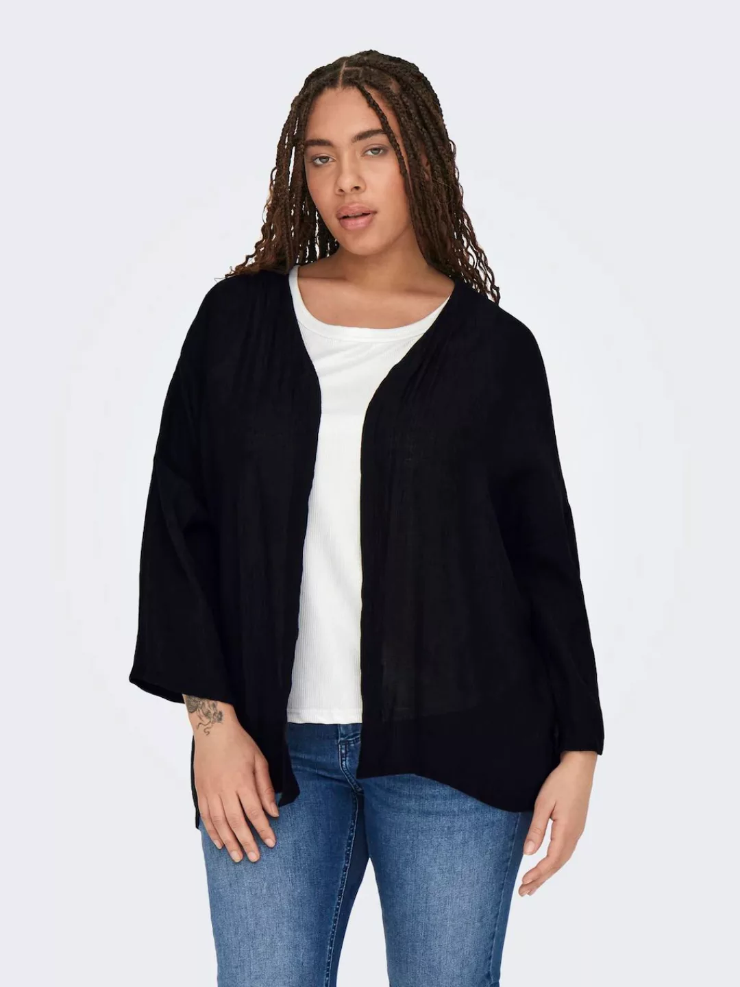 ONLY CARMAKOMA Blusenjacke CARGEORGIA 3/4 KIMONO WVN günstig online kaufen