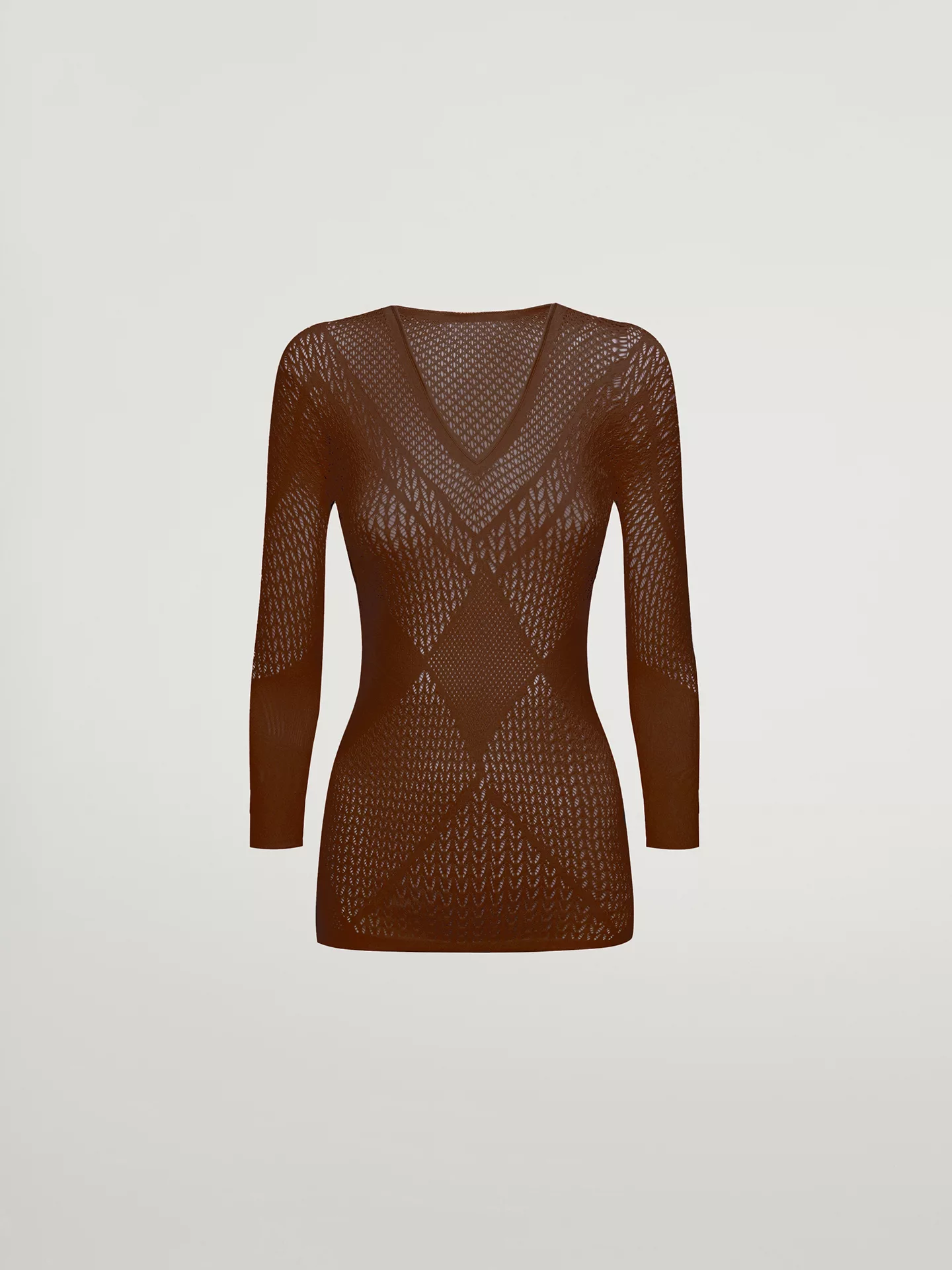 Wolford - Romance Net Top Long Sleeves, Frau, sugar almond, Größe: XS günstig online kaufen