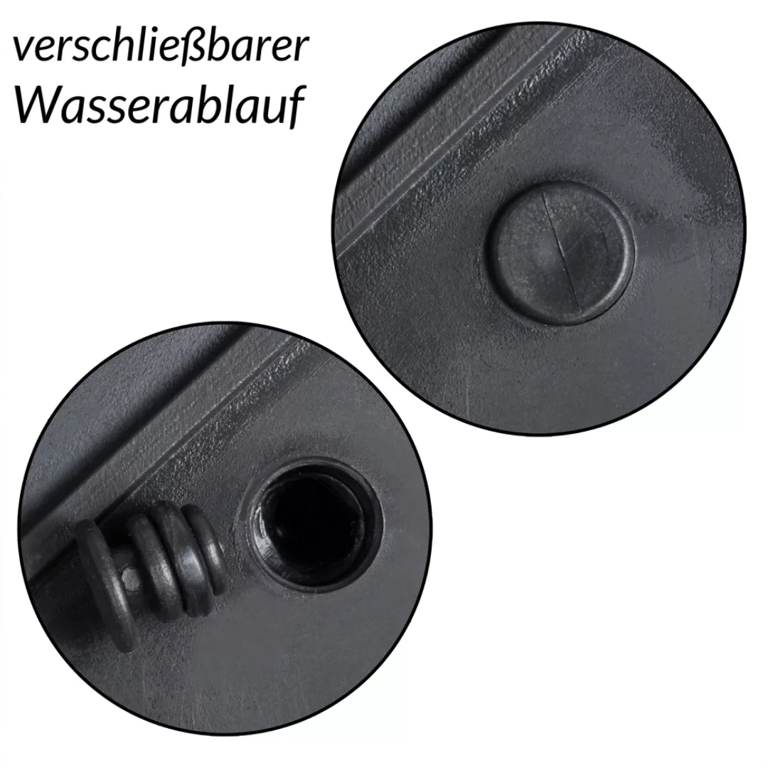 Blumenkasten Acapulco 2er-Set Schwarz 36x36x40cm günstig online kaufen