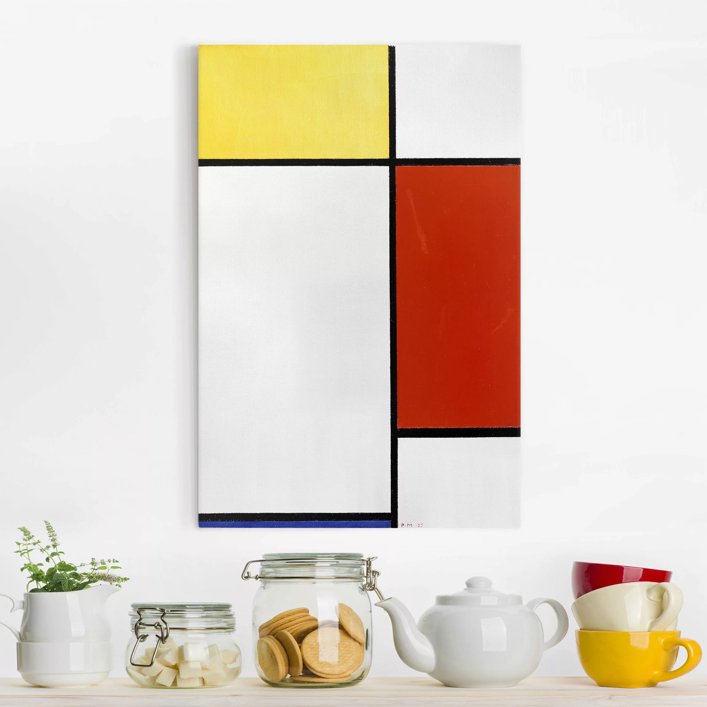 Leinwandbild Kunstdruck - Hochformat Piet Mondrian - Komposition I günstig online kaufen