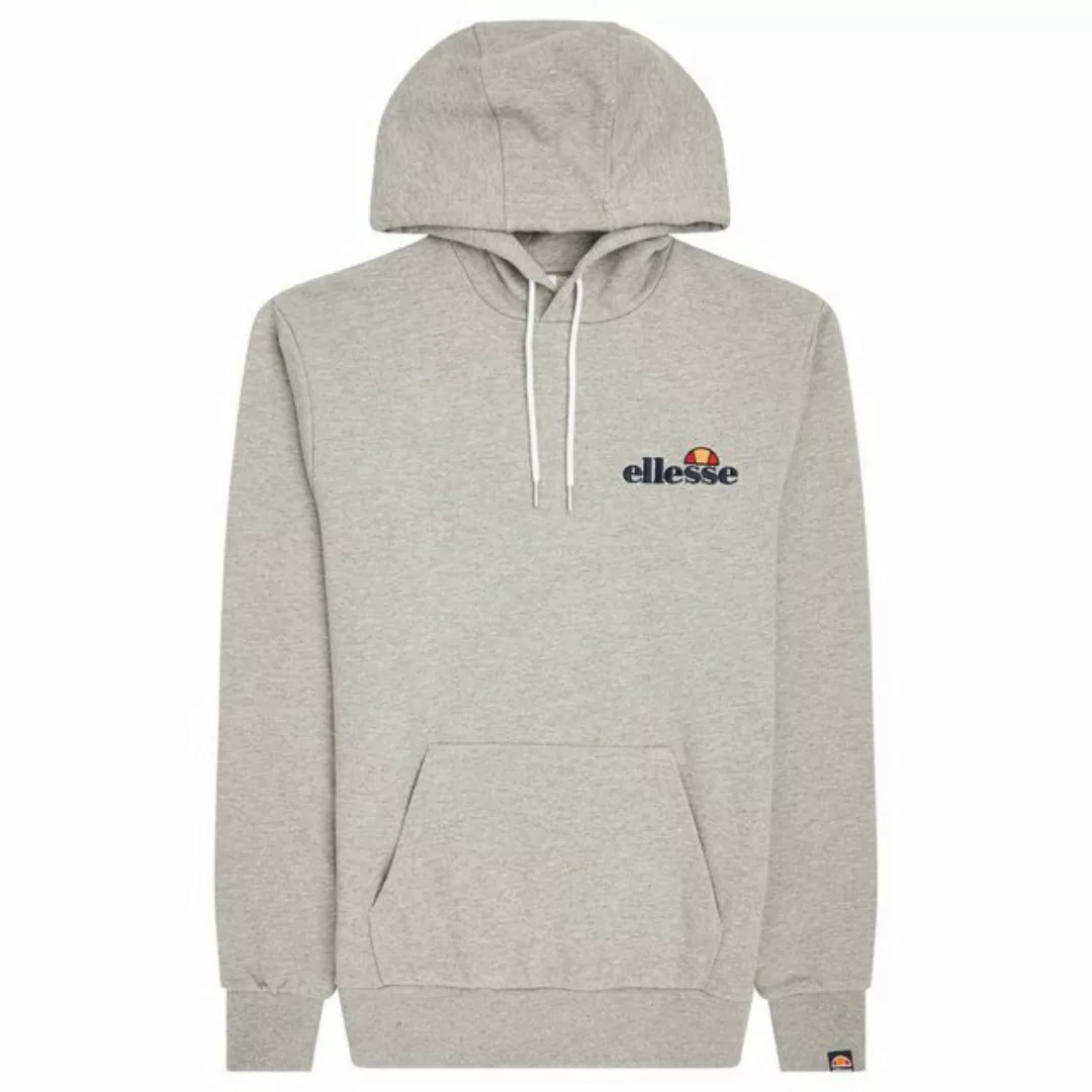 ellesse – Grauer Kapuzenpullover mit kleinem Logo günstig online kaufen