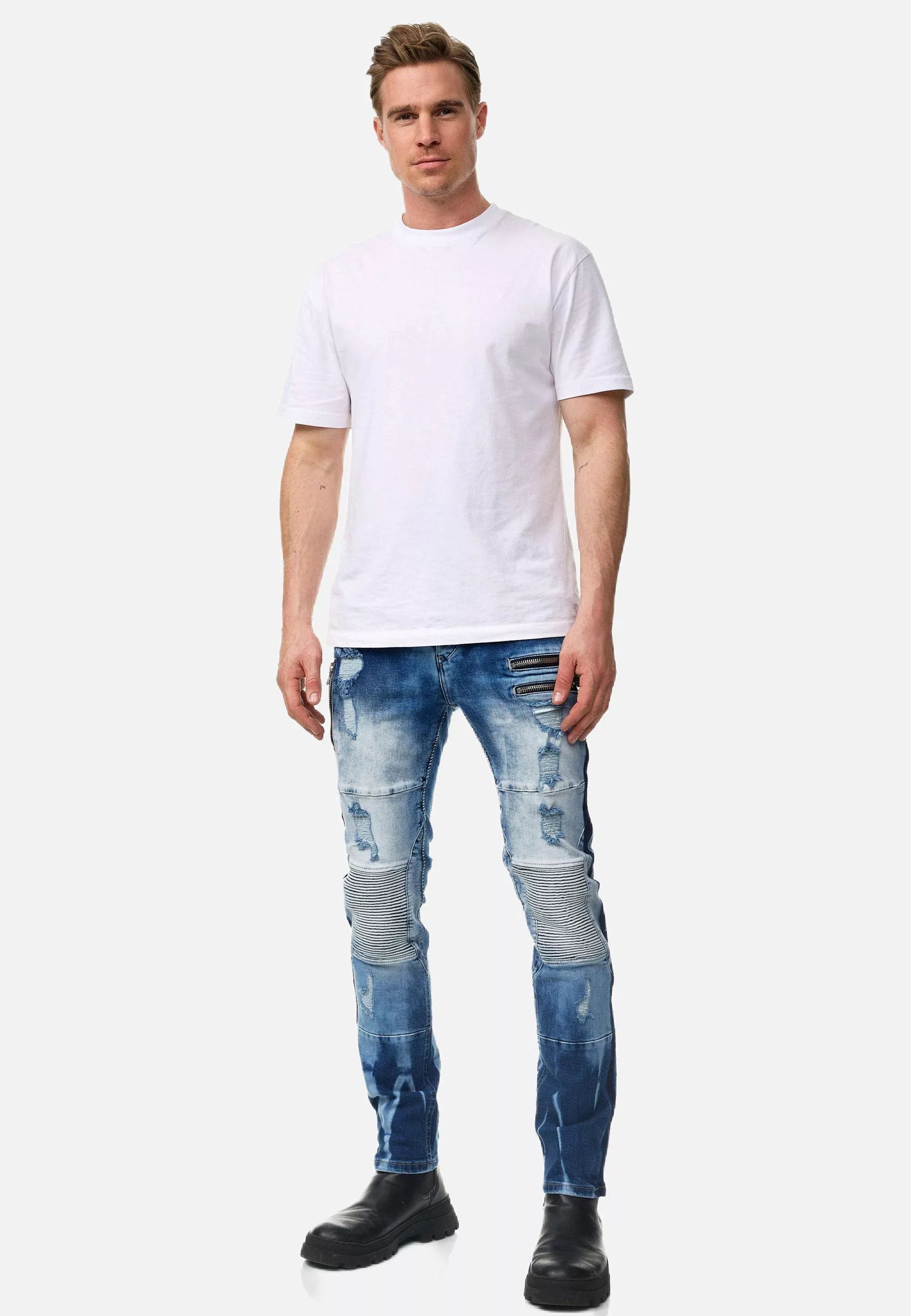 Rusty Neal Slim-fit-Jeans "MISATO", im modischen Used-Look günstig online kaufen