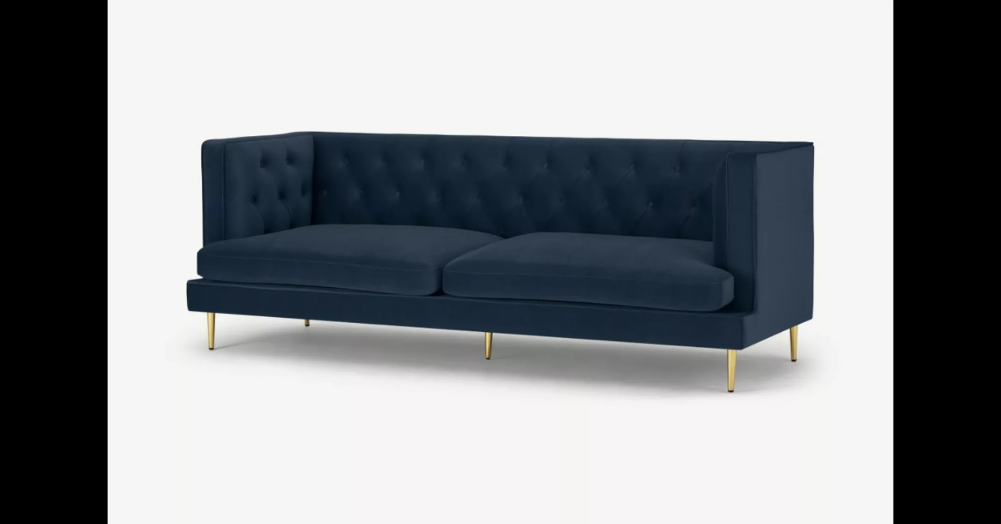 Goswell 3-Sitzer Sofa, Samt in Saphirblau - MADE.com günstig online kaufen