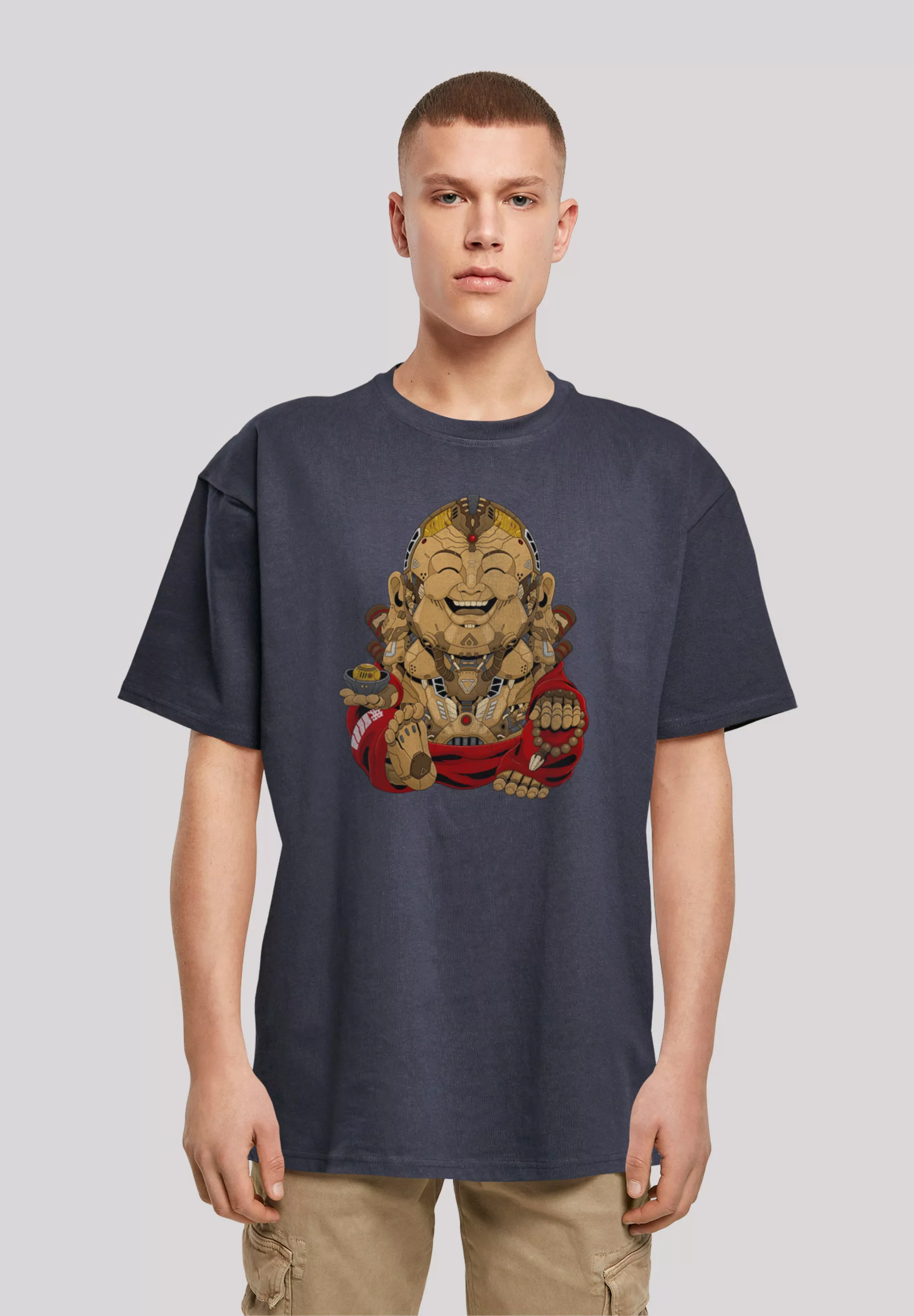 F4NT4STIC T-Shirt "Happy Cyber Buddha CYBERPUNK STYLES", Print günstig online kaufen