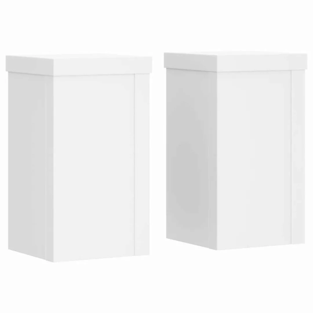 vidaXL Blumenständer Pflanzenständer 2 Stk. Weiß günstig online kaufen