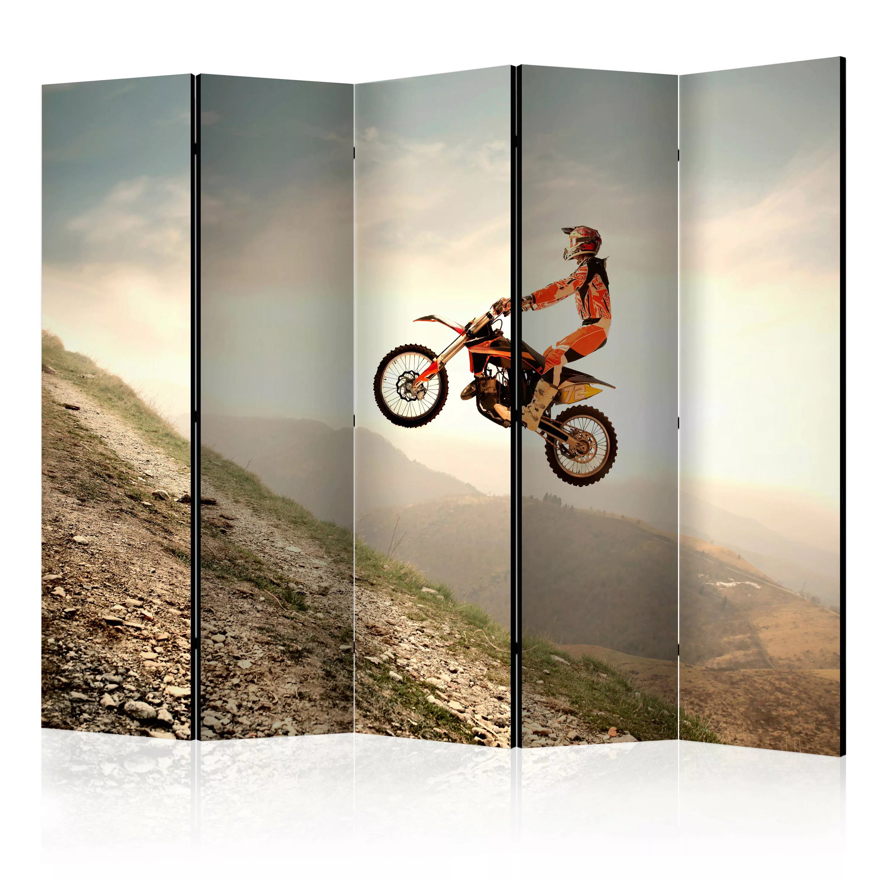 5-teiliges Paravent - Motor Sport Ii [room Dividers] günstig online kaufen