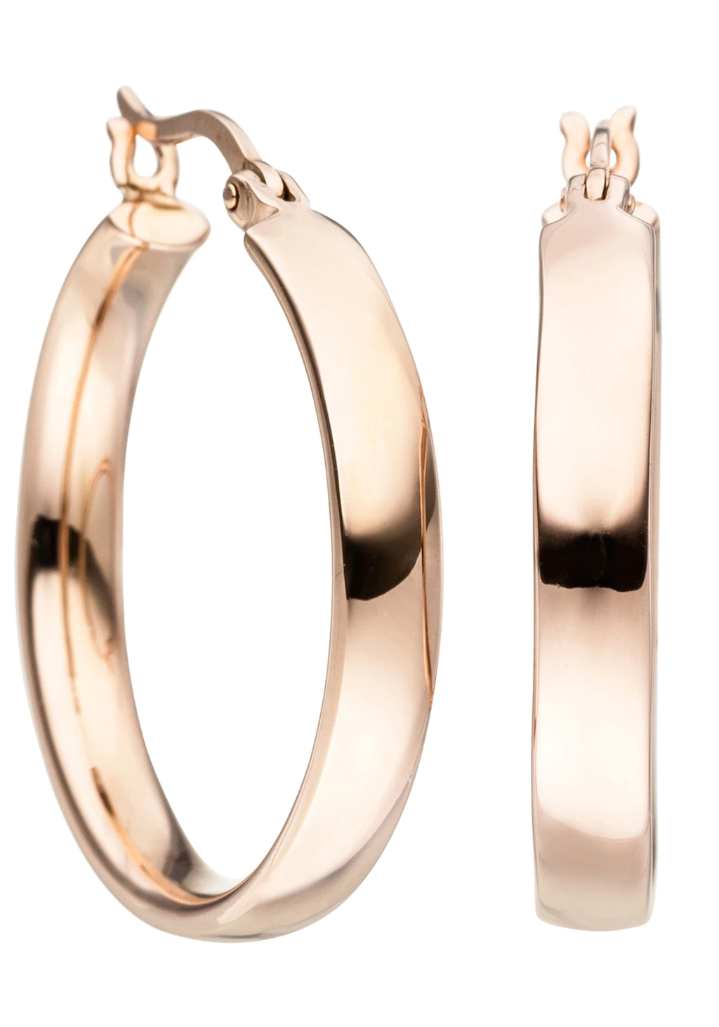 JOBO Paar Creolen "Ohrringe 25 mm", 925 Silber roségold vergoldet günstig online kaufen