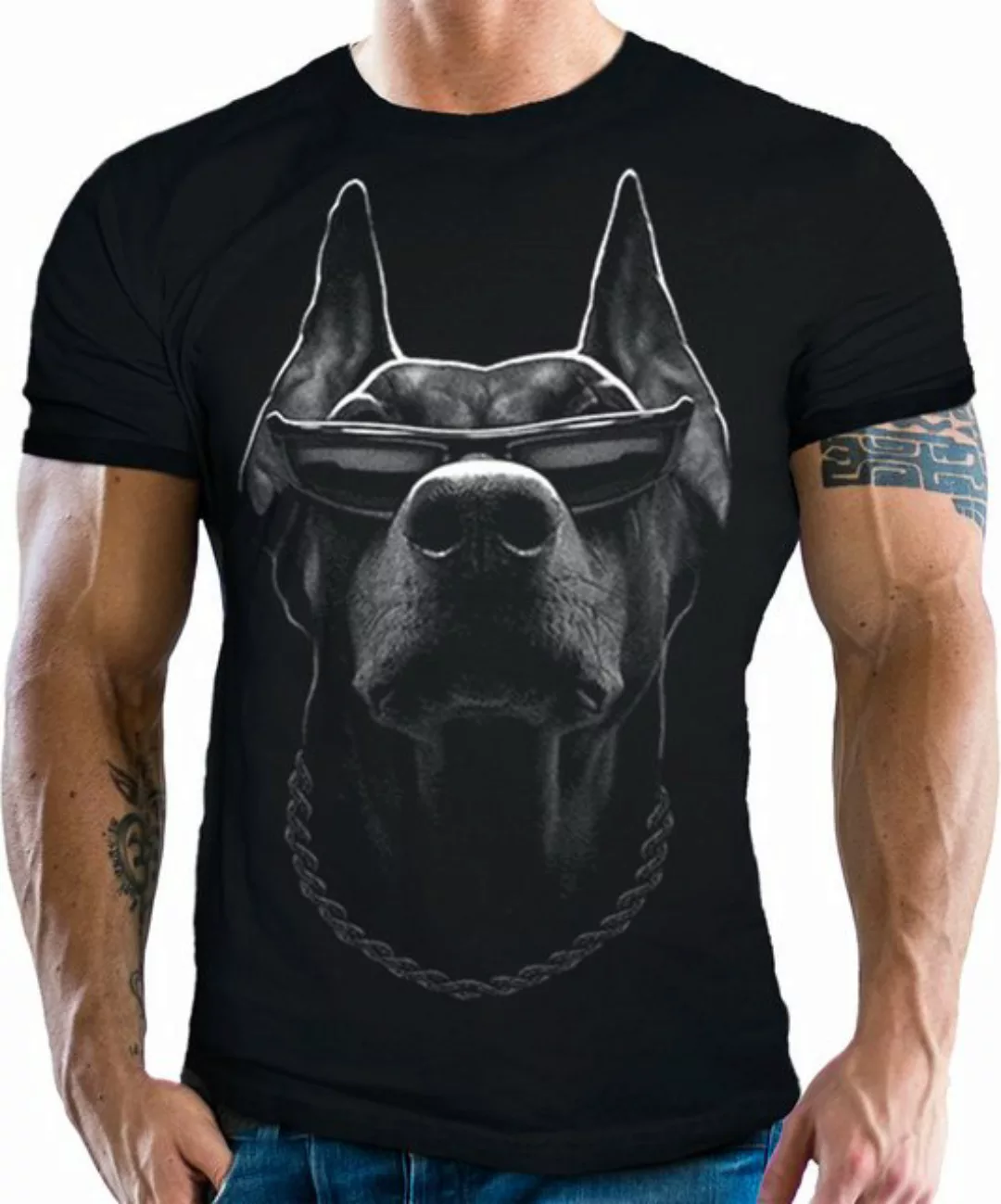 LOBO NEGRO® T-Shirt für Hunde-Fans: Cool Doberman günstig online kaufen
