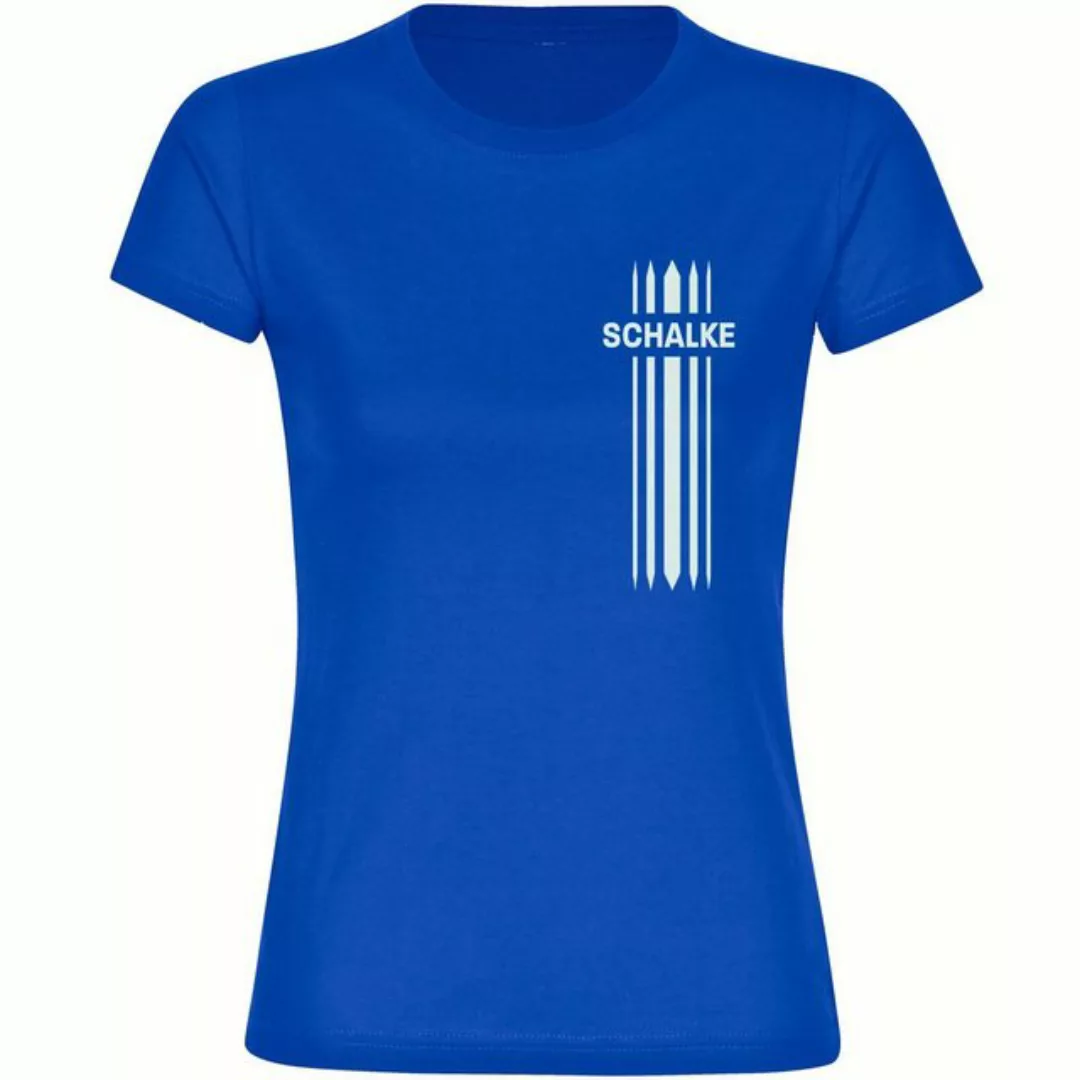 multifanshop T-Shirt Damen Schalke - Streifen - Frauen günstig online kaufen