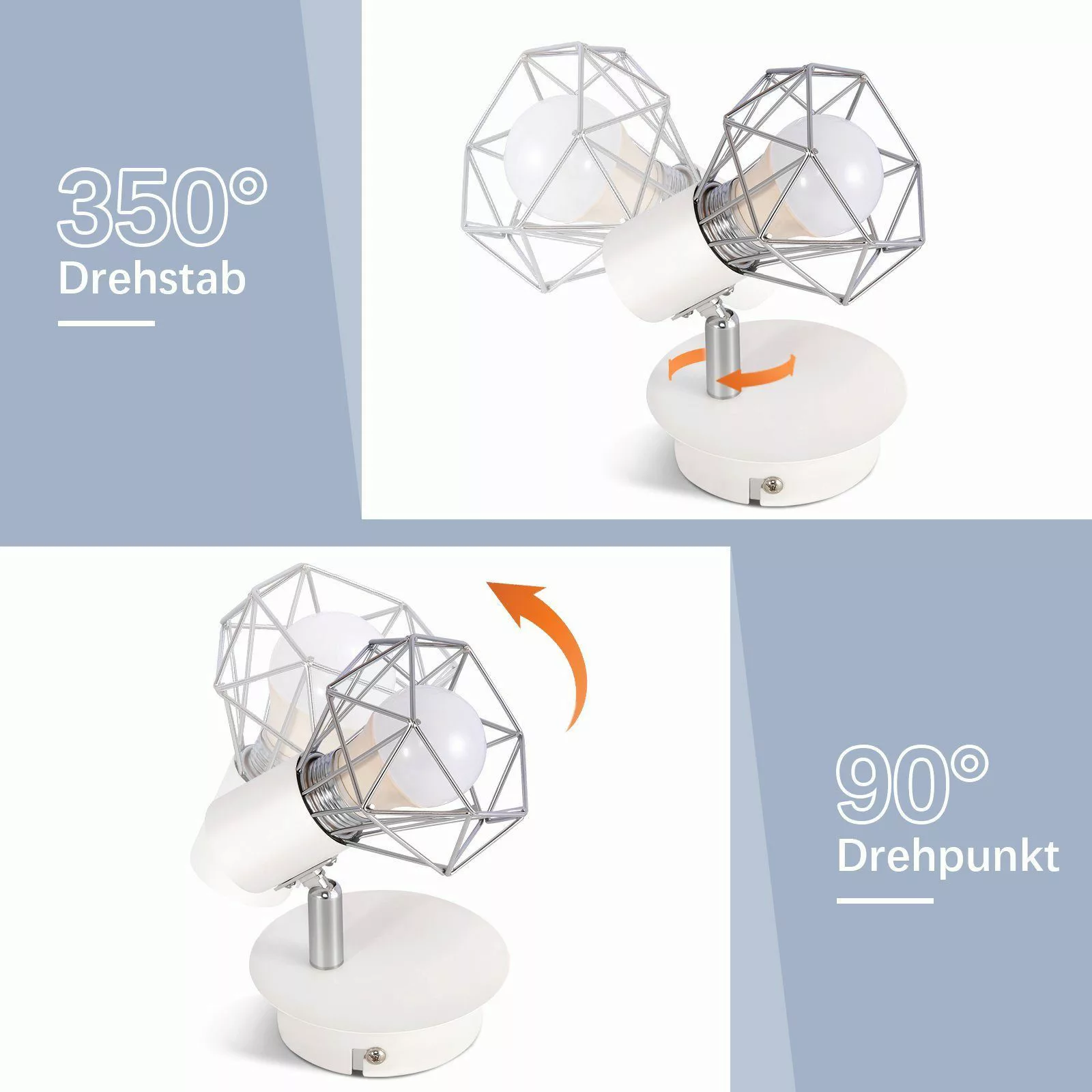 Nettlife Wandstrahler Innen Schwarz Vintage Wandspots günstig online kaufen