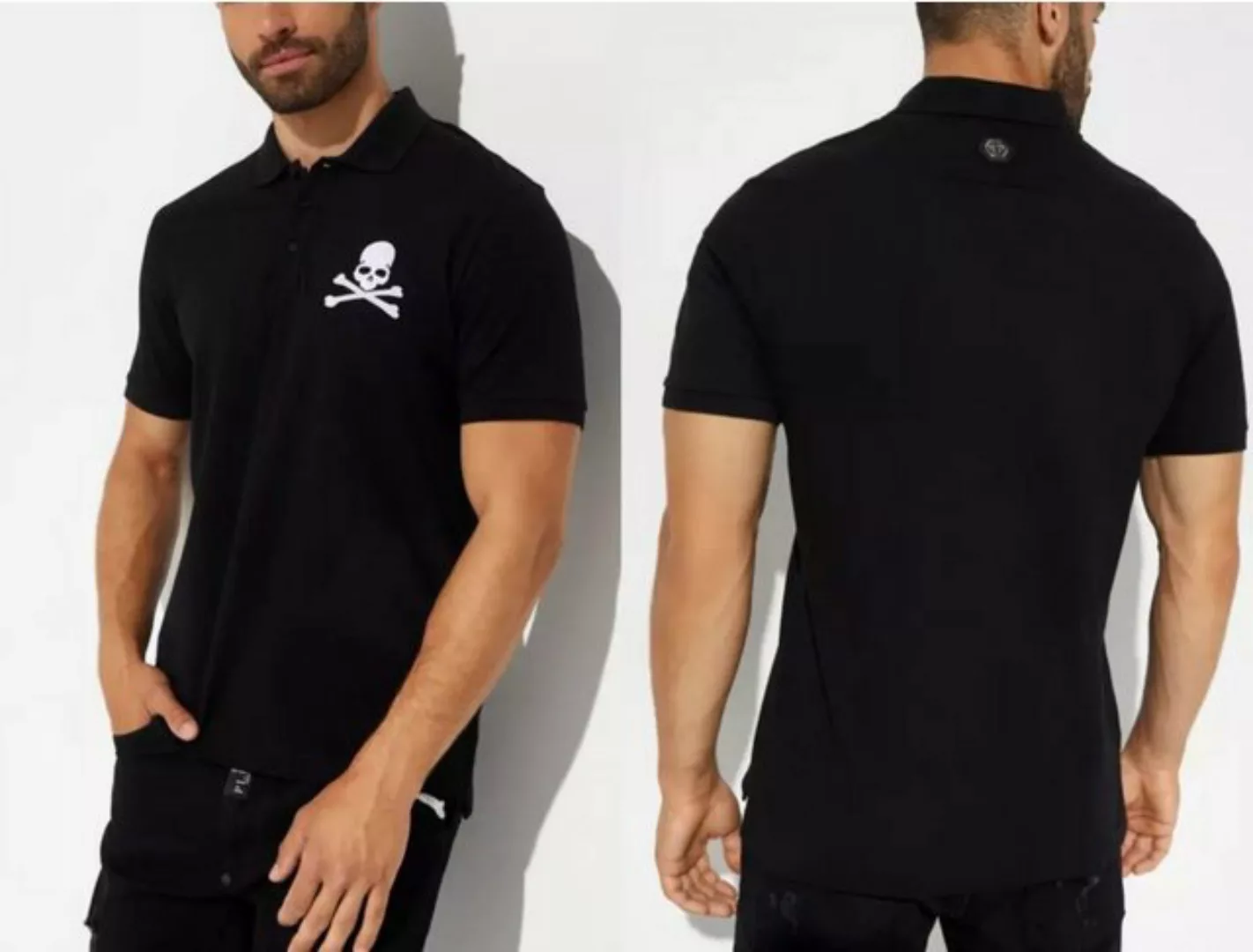 PHILIPP PLEIN Poloshirt PHILIPP PLEIN Skull Polo Shirt Polohemd Leder PP He günstig online kaufen