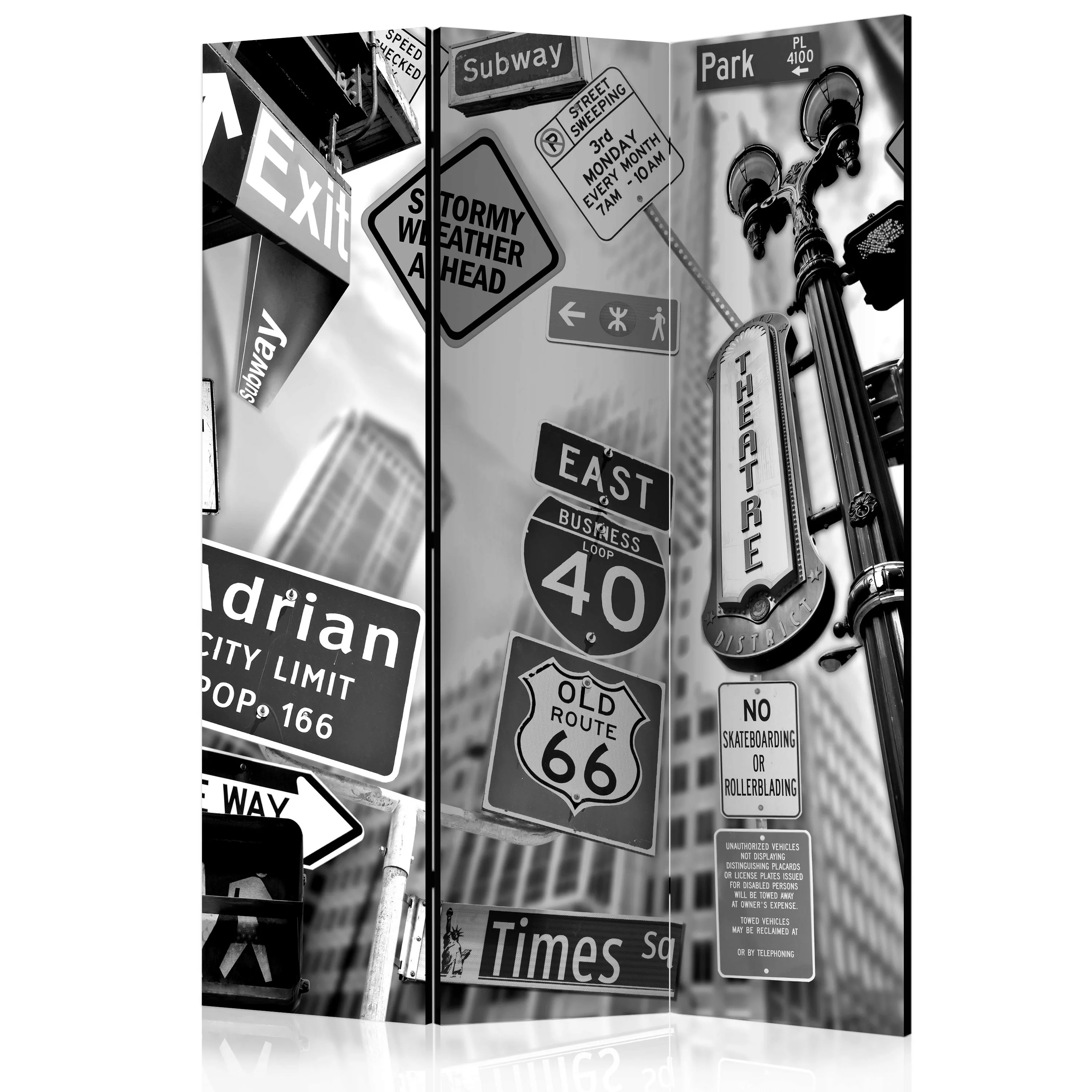 3-teiliges Paravent - Roads To Manhattan [room Dividers] günstig online kaufen