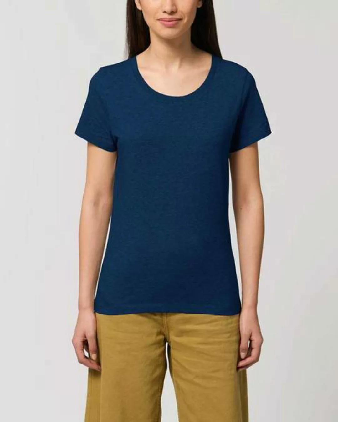 Basic T-shirt Damen Meliert, Bio-baumwolle, Viele Farben, Xs-2xl günstig online kaufen