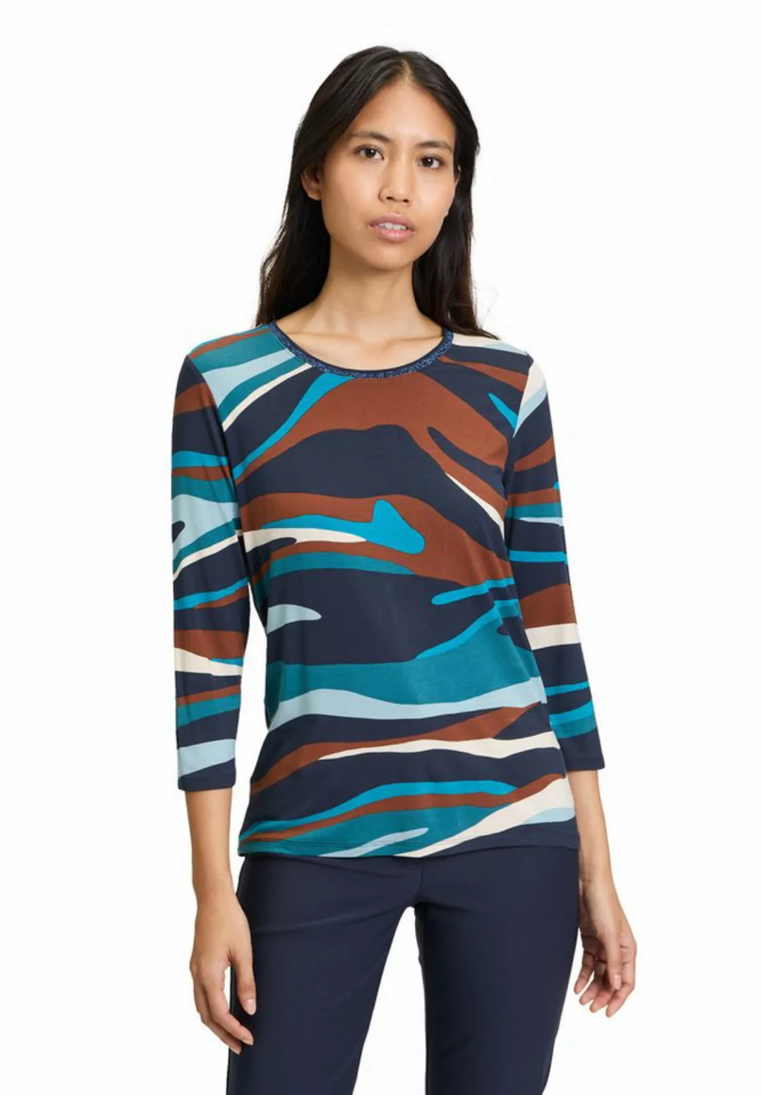 Betty Barclay 3/4-Arm-Shirt Betty Barclay Basic Shirt mit Print (1-tlg) Dru günstig online kaufen