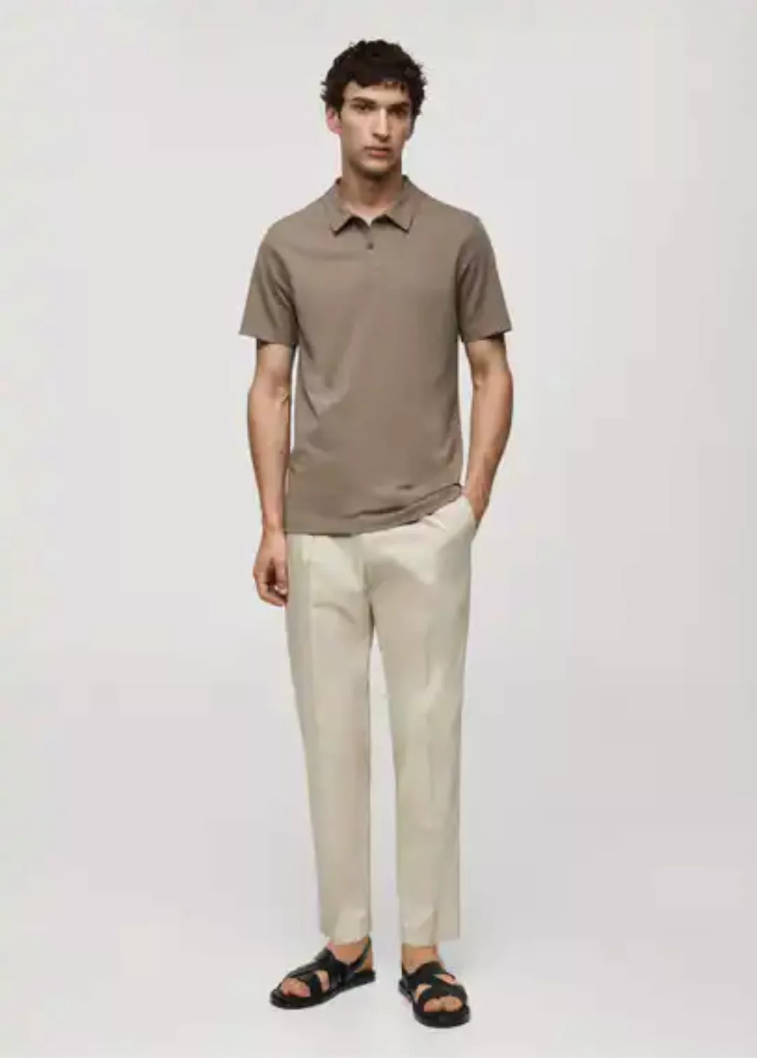 Strukturiertes Slim-Fit-Poloshirt aus Baumwoll-Piqué günstig online kaufen