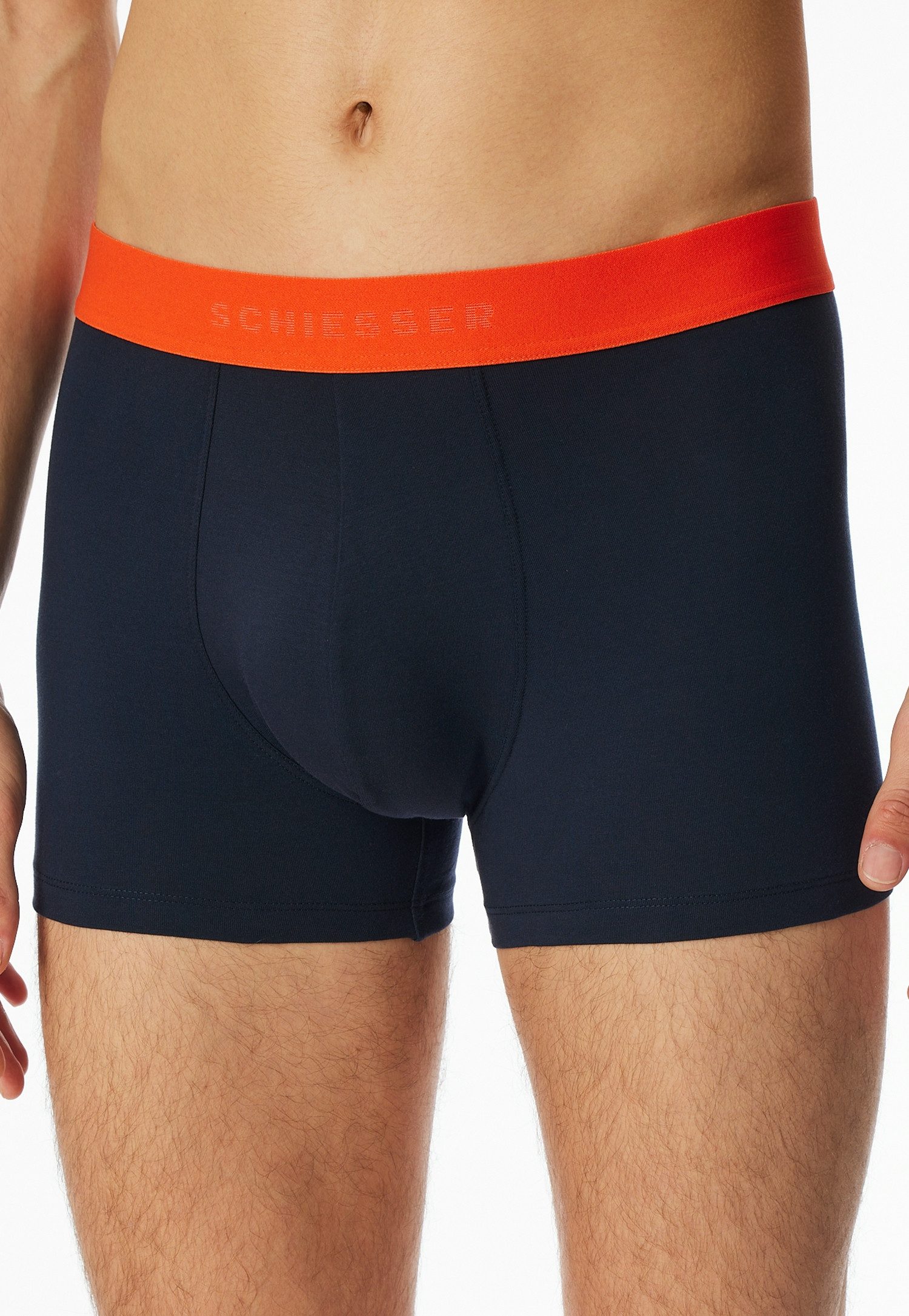 Schiesser Boxershorts ""95/5"", (3er Pack), mit farbigem Logobund günstig online kaufen