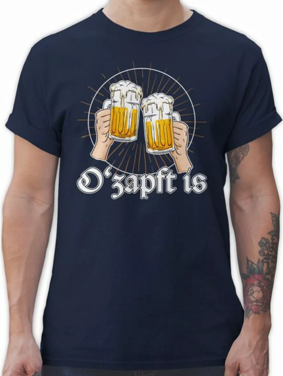 Shirtracer T-Shirt O Zapft is Bier O'zapft is Anstich Es ist angezapft Mode günstig online kaufen