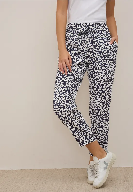 Gemusterte Loose Fit Hose günstig online kaufen