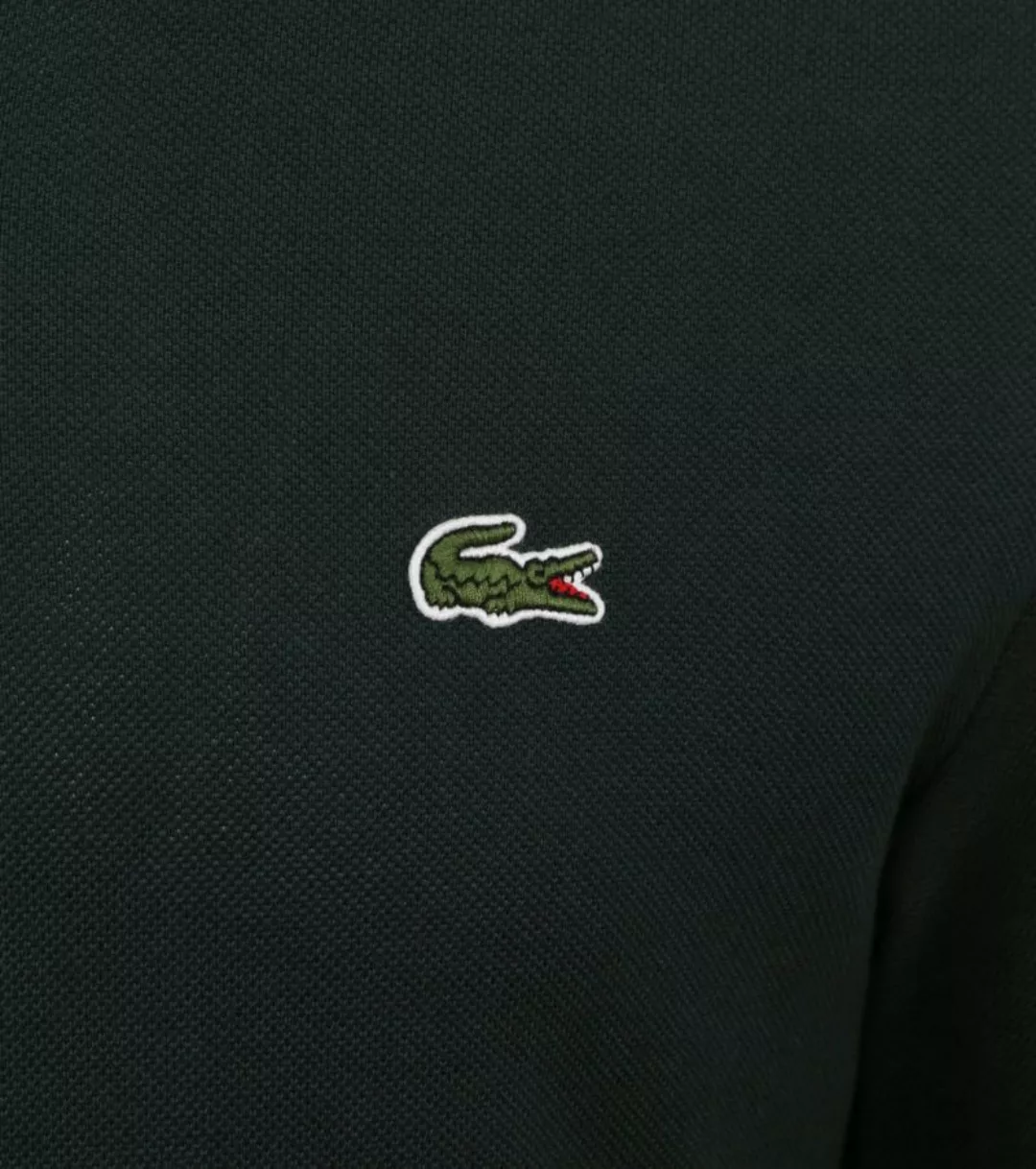 Lacoste Langarm-Poloshirt Dunkelgrün - Größe XXL günstig online kaufen