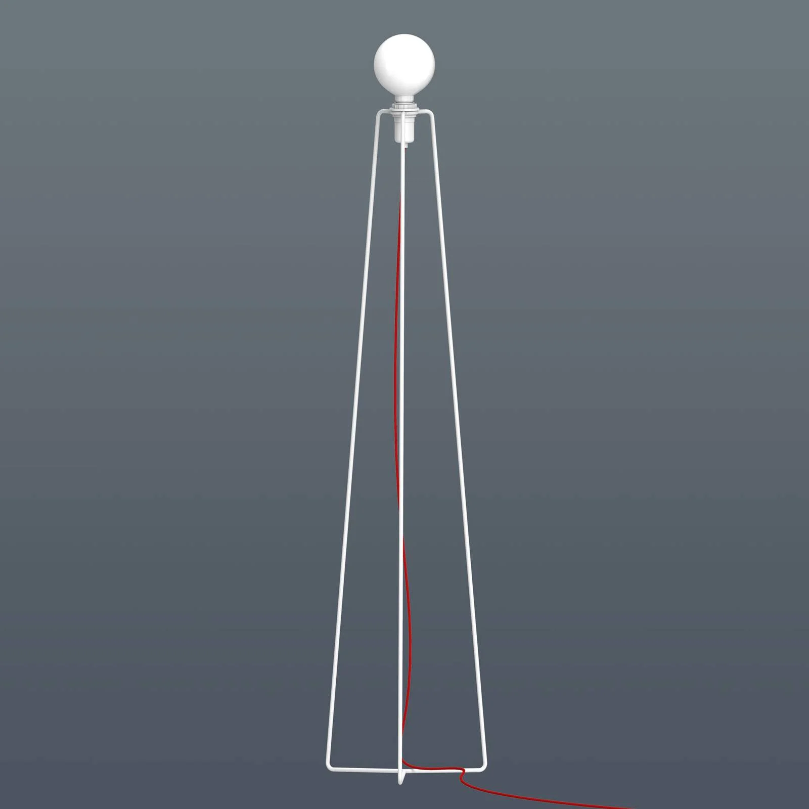 GRUPA Model M3 LED-Stehleuchte weiß, Kabel rot günstig online kaufen