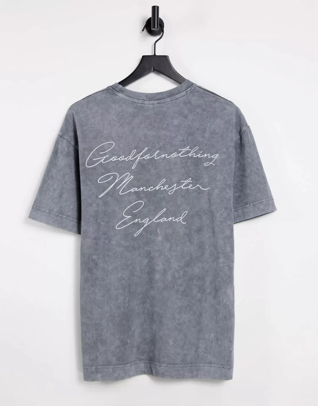 Good For Nothing – Oversize-T-Shirt in Grau mit Schriftzugprint auf dem Rüc günstig online kaufen