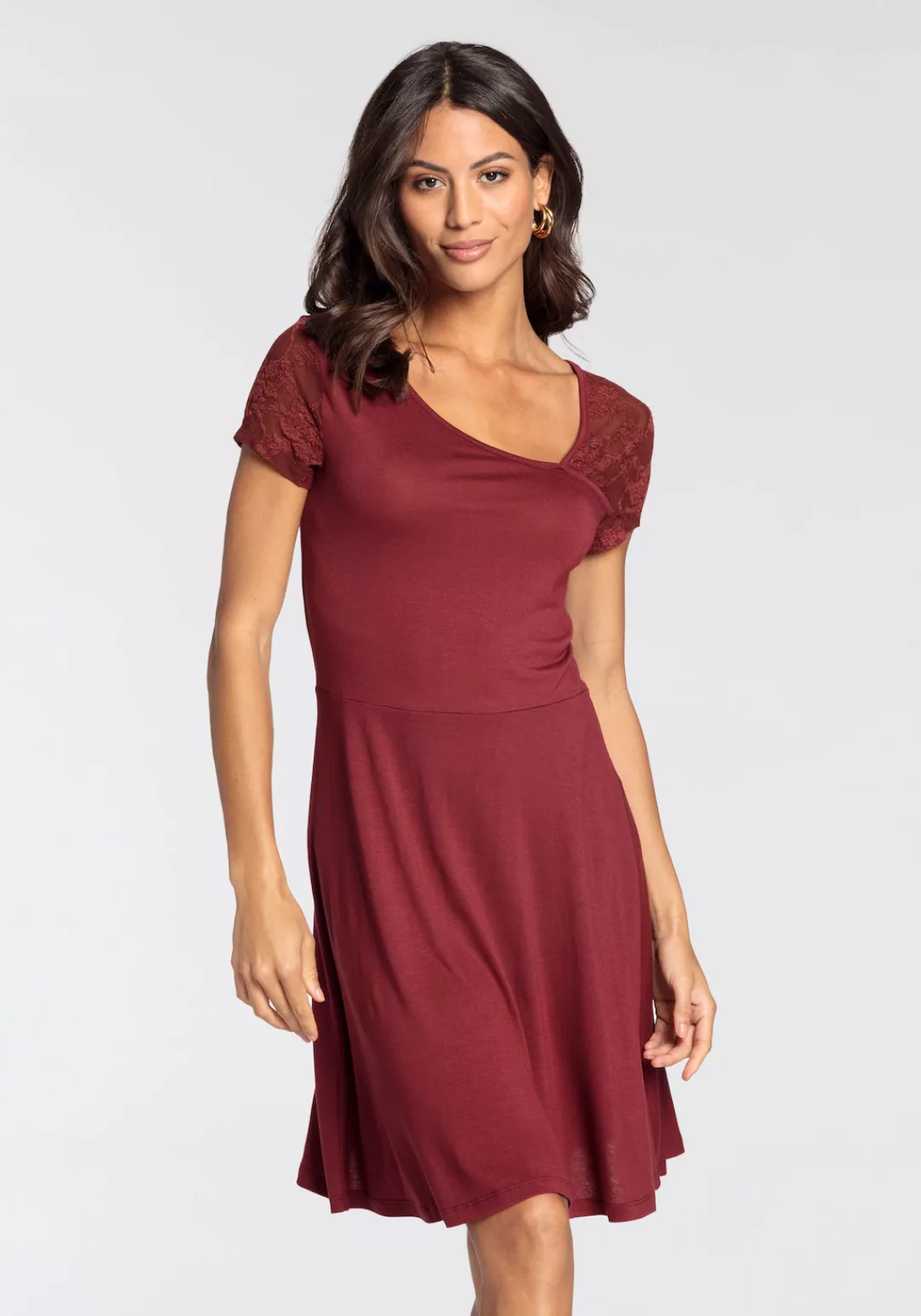 Melrose Jerseykleid, mit Spitzeneinsatz - NEUE KOLLEKTION günstig online kaufen